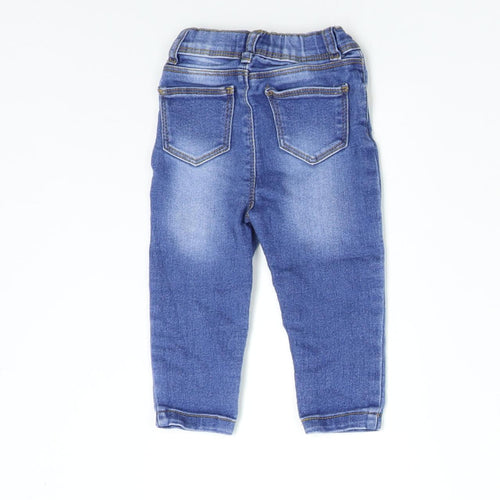 Primark Baby Blue  Denim Track Pants Jeans Size 9-12 Months