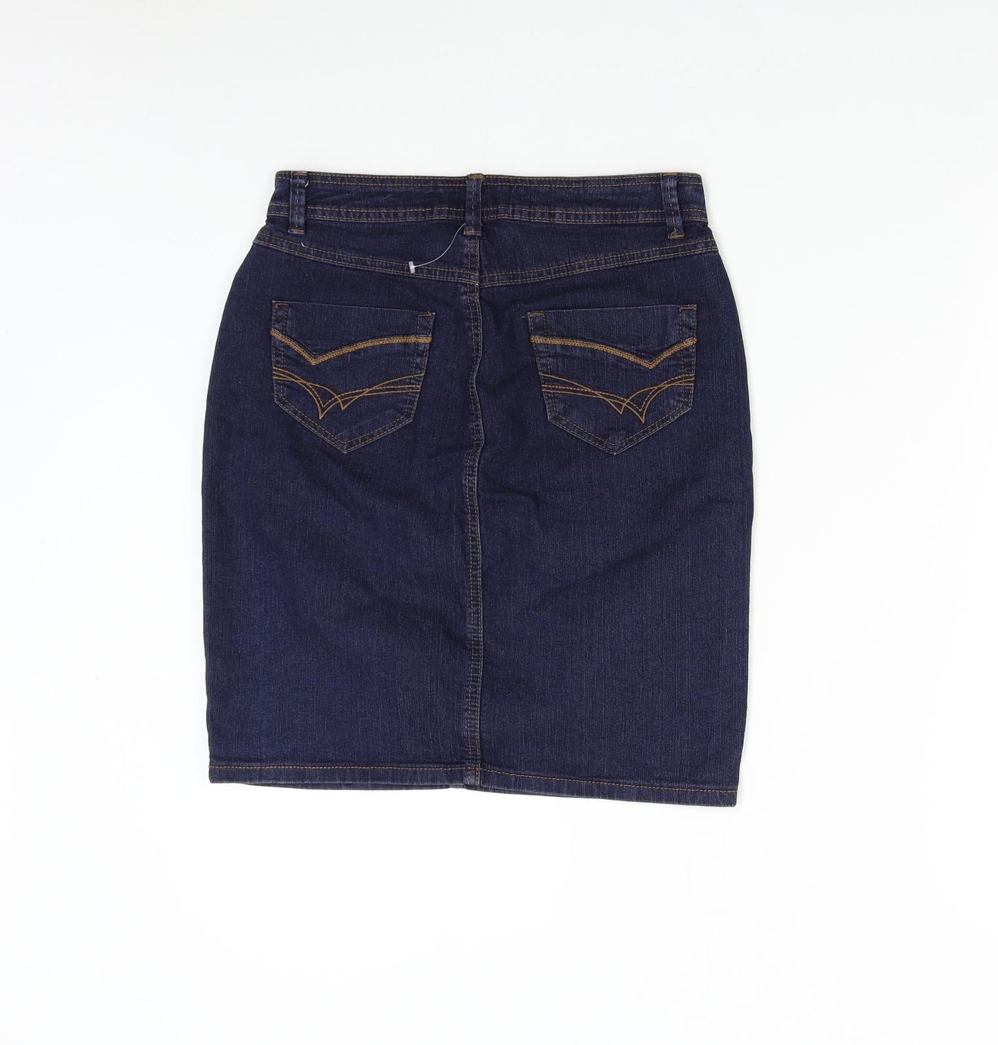 24/7 Denim Womens Blue  Denim Mini Skirt Size 8