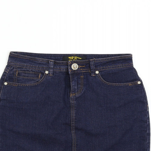 24/7 Denim Womens Blue  Denim Mini Skirt Size 8
