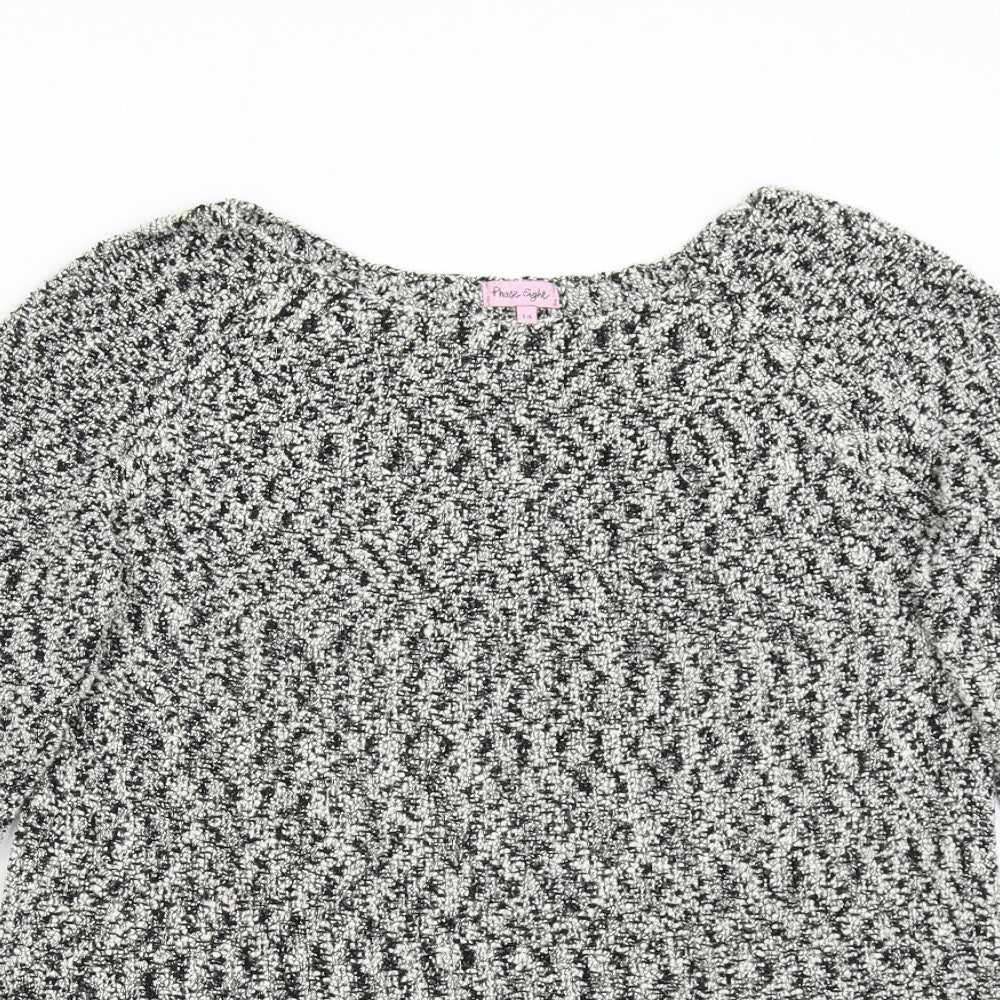 Phase Eight Womens Grey  Knit Pullover Jumper Size 14