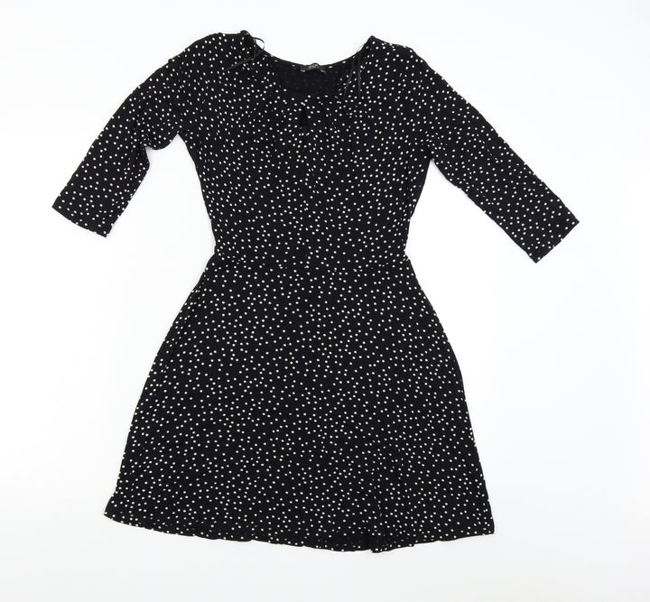 F&F Womens Black Polka Dot Shift Size S