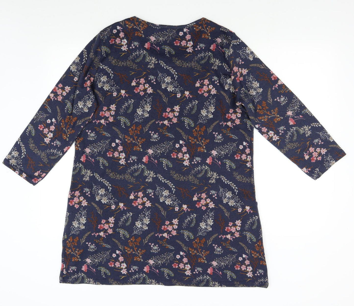 Isle Womens Blue Floral  Jumper Dress  Size M