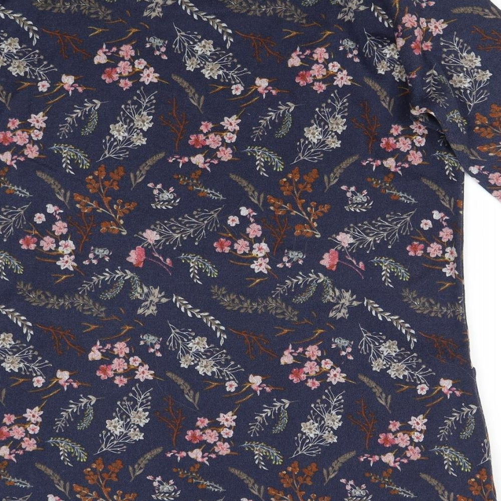 Isle Womens Blue Floral  Jumper Dress  Size M