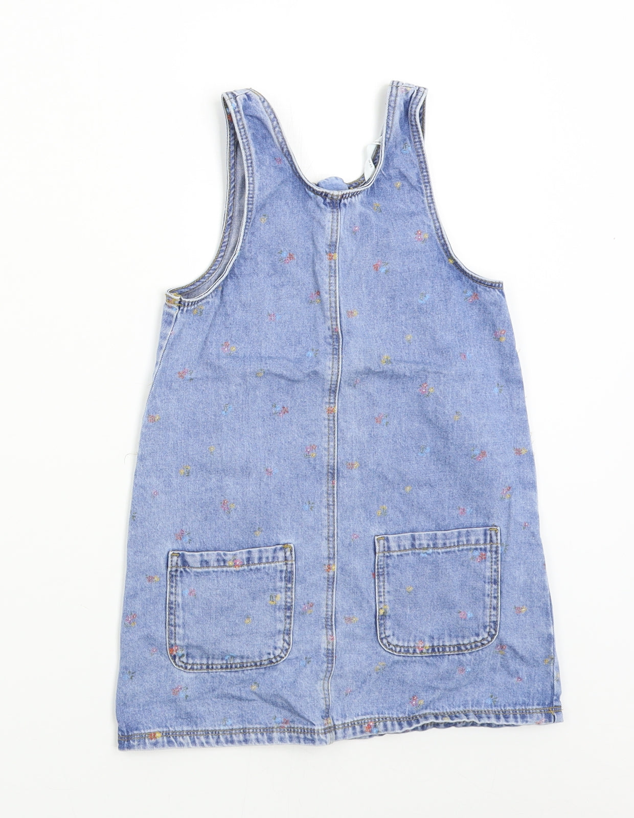 M&S Girls Blue  Denim Shift  Size 5-6 Years