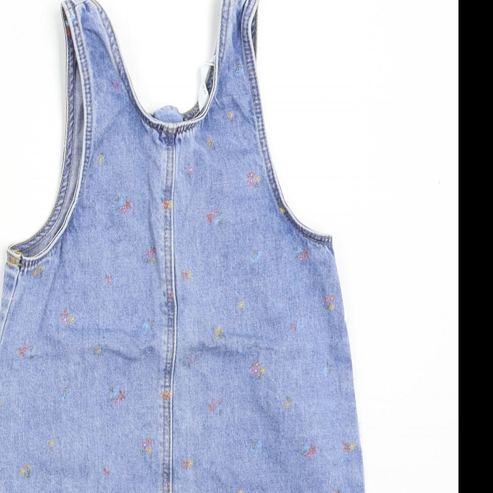 M&S Girls Blue  Denim Shift  Size 5-6 Years