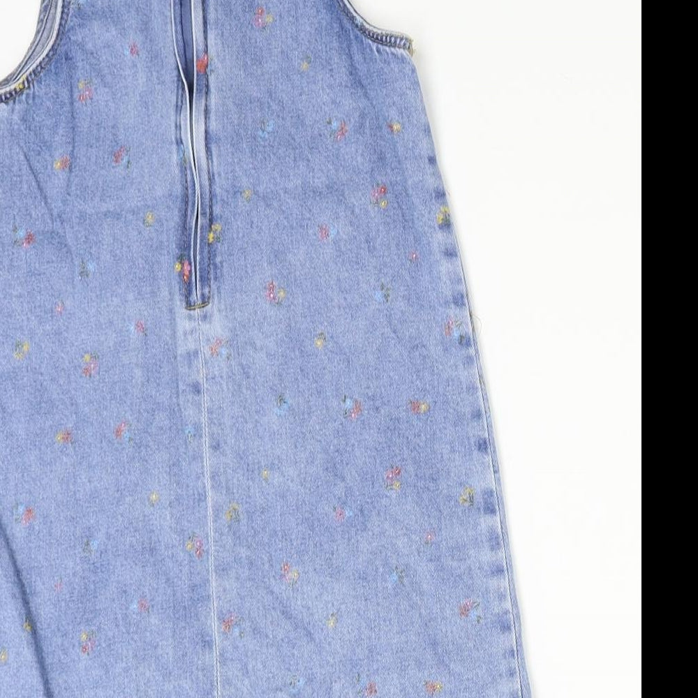 M&S Girls Blue  Denim Shift  Size 5-6 Years