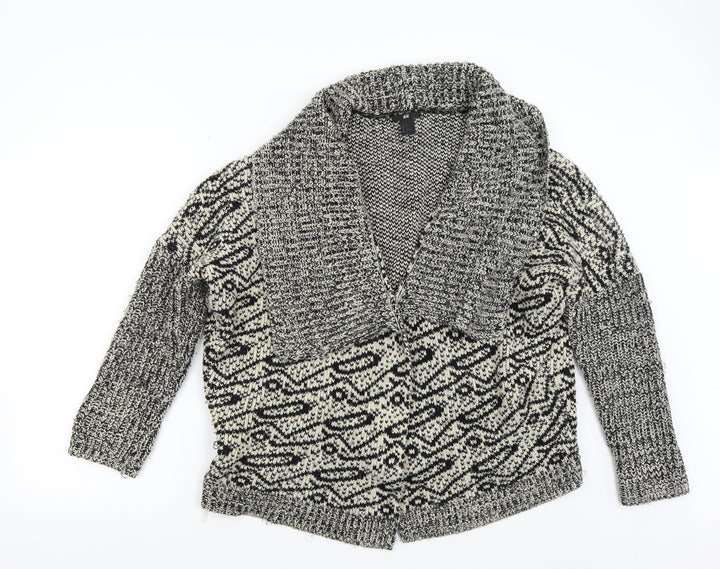 H&M Womens Multicoloured Geometric Knit Cardigan Jumper Size M