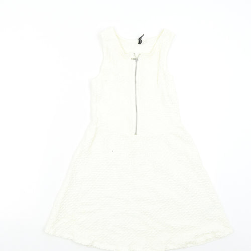 H&M Womens White   Fit & Flare  Size S
