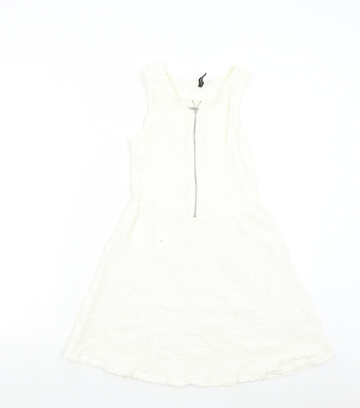 H&M Womens White   Fit & Flare  Size S