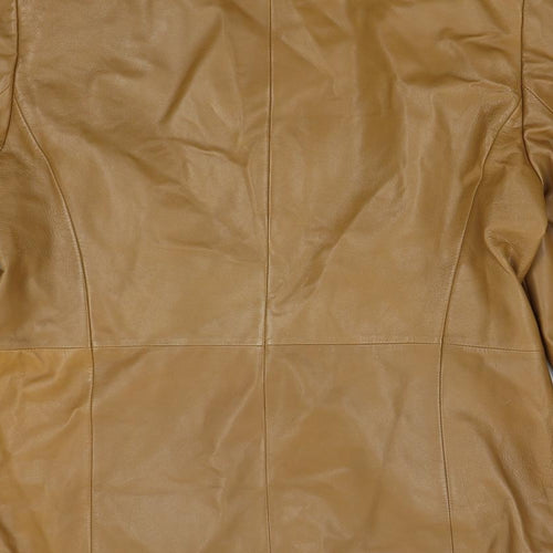 Gerry Weber Womens Brown   Jacket Blazer Size 16  - 100% Nappa Leather