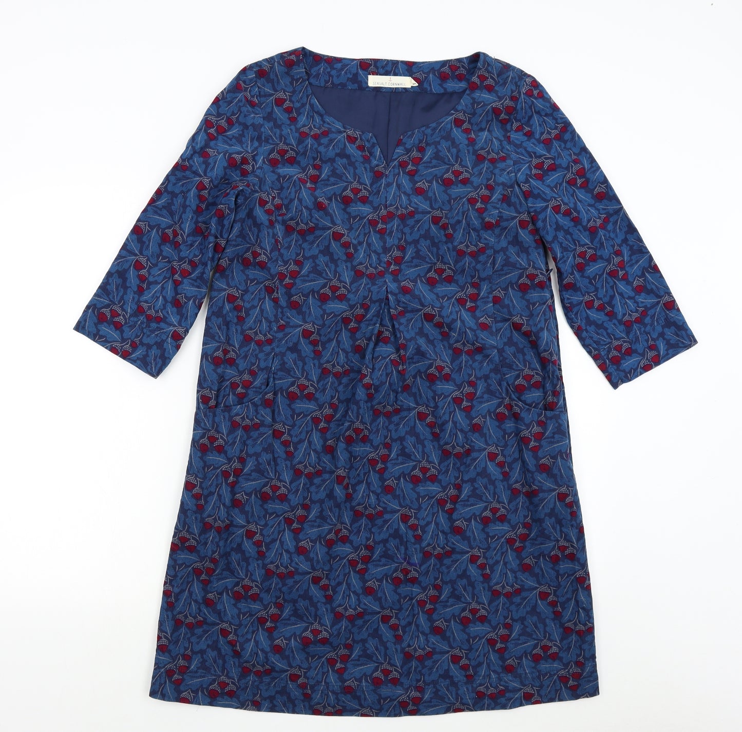 Seasalt Cornwall Womens Blue Floral  Slip Dress  Size 10