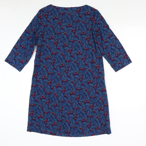 Seasalt Cornwall Womens Blue Floral  Slip Dress  Size 10