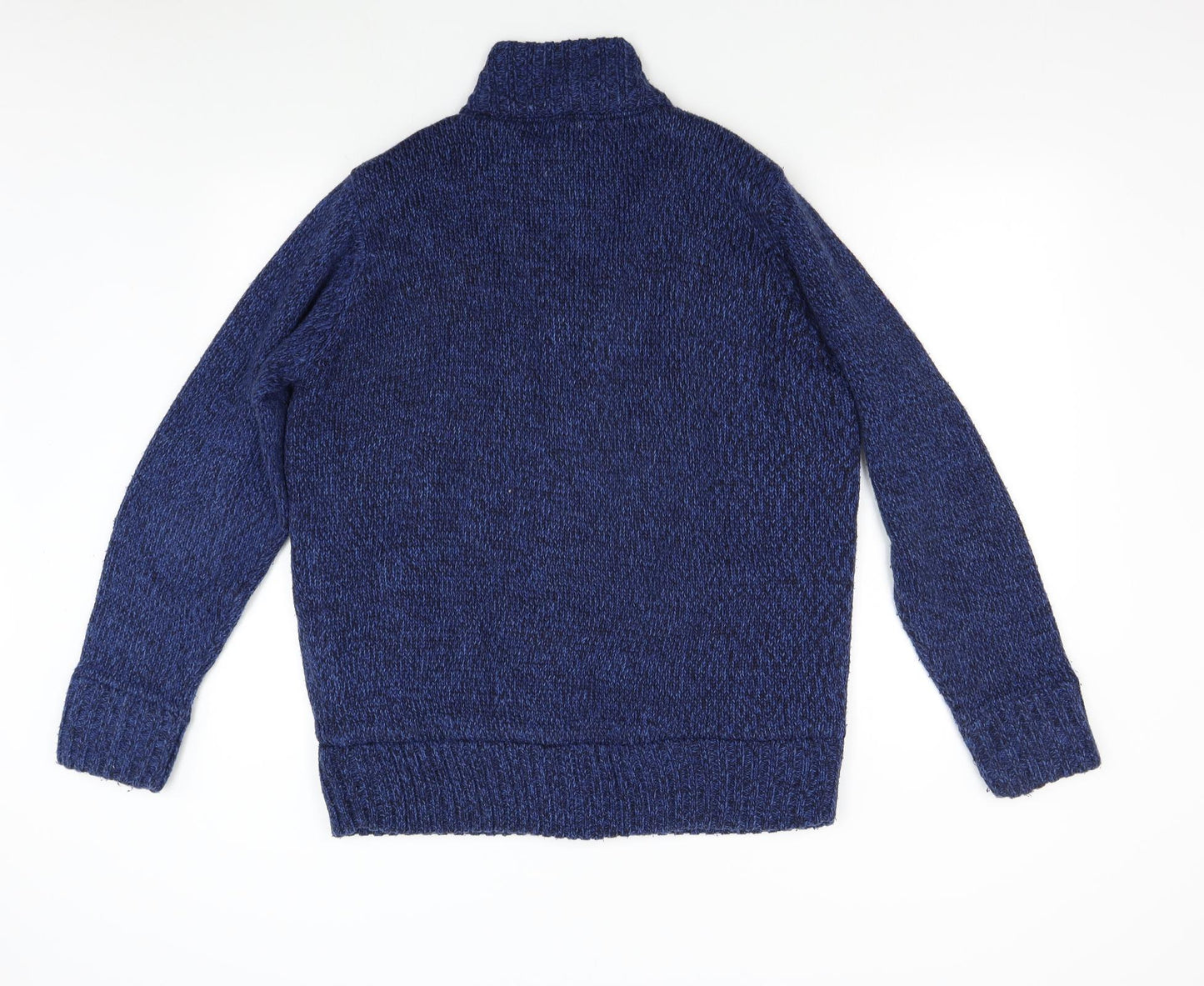 James Pringle Mens Blue  Knit Jacket Coatigan Size L  - Fleece Lined