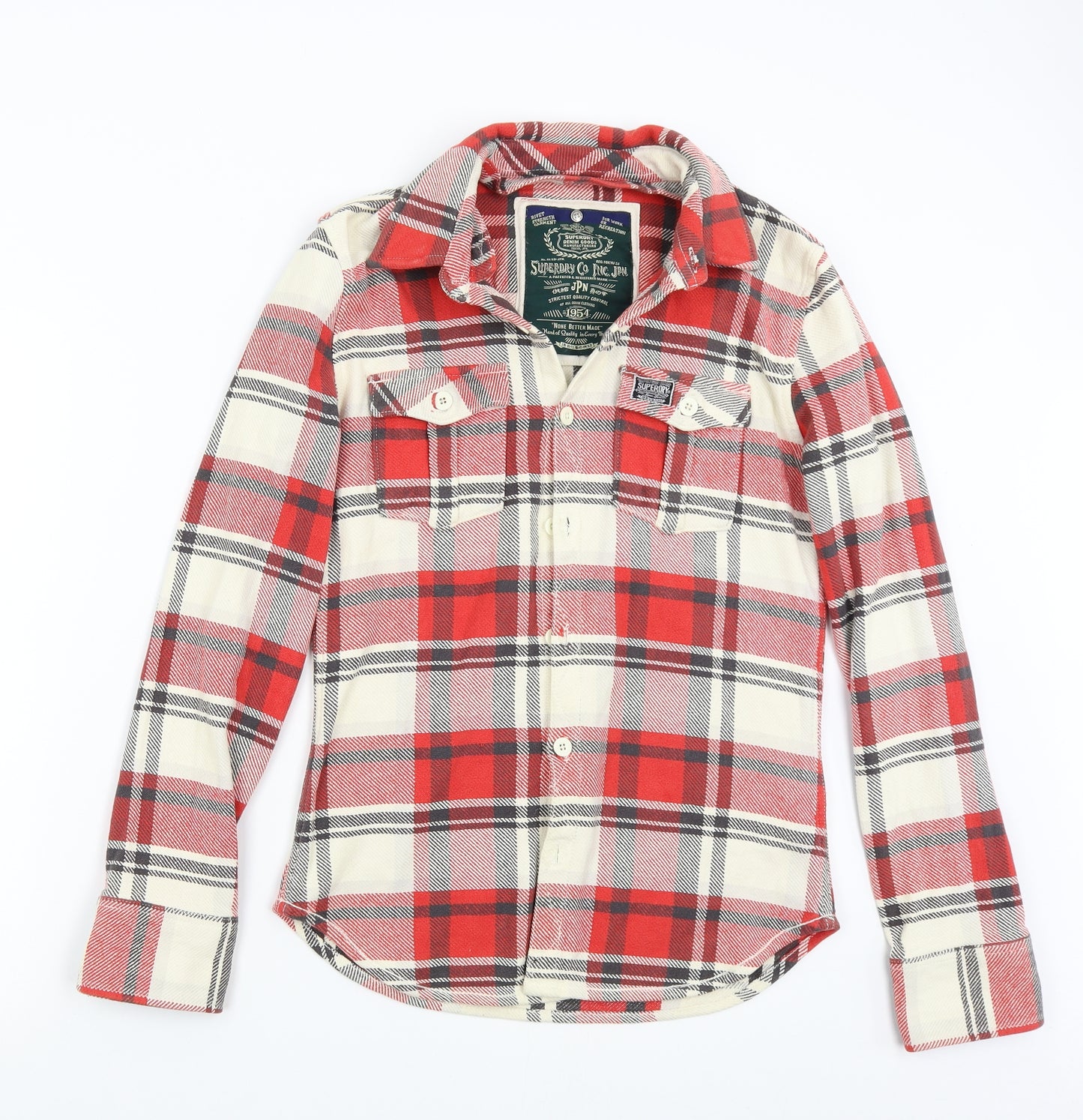 Superdry Mens Red Check   Button-Up Size S
