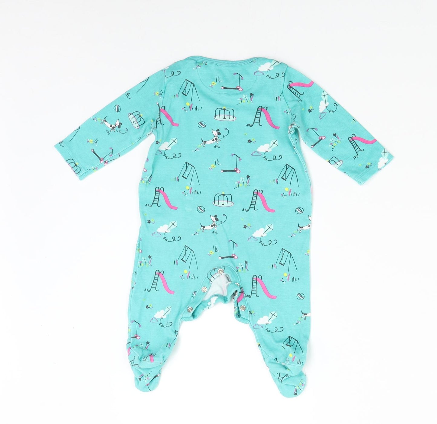 Mothercare Baby Green   Babygrow One-Piece Size 3-6 Months  - Dogs