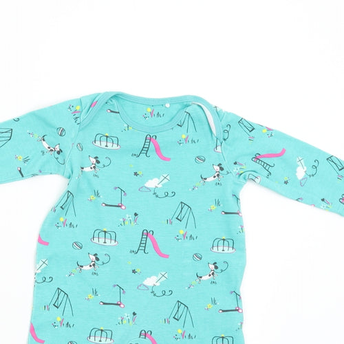 Mothercare Baby Green   Babygrow One-Piece Size 3-6 Months  - Dogs