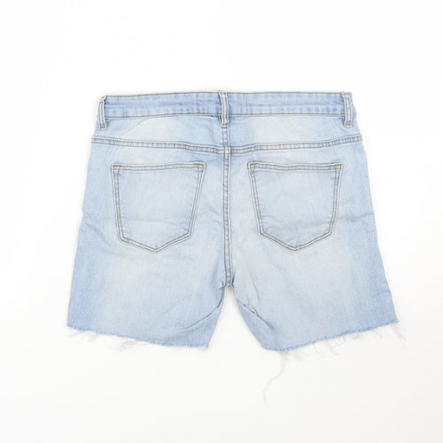 G Chillin Womens Blue  Denim Cut-Off Shorts Size 38