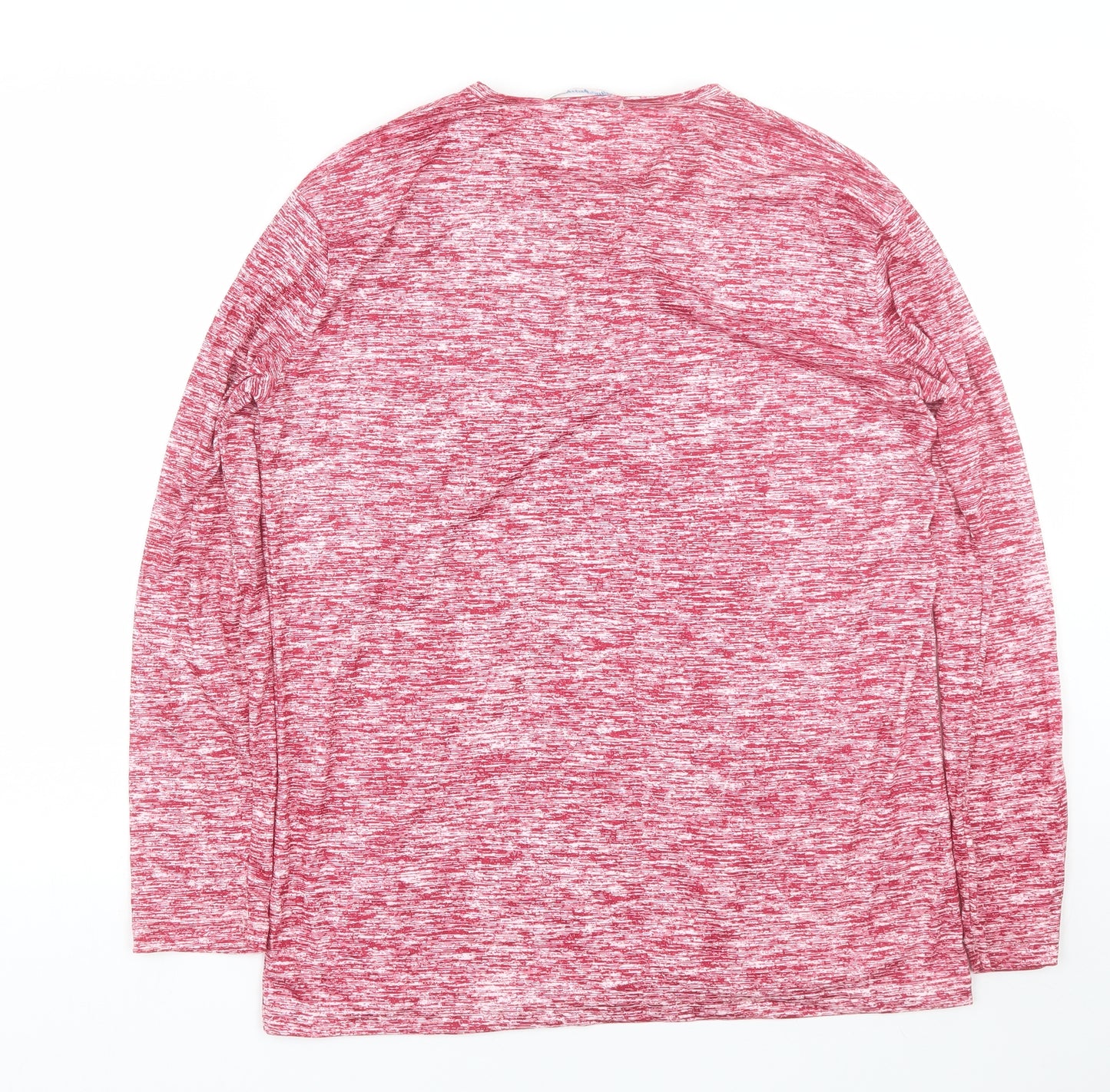 Hanbaidun Womens Red Striped  Basic T-Shirt Size 3XL