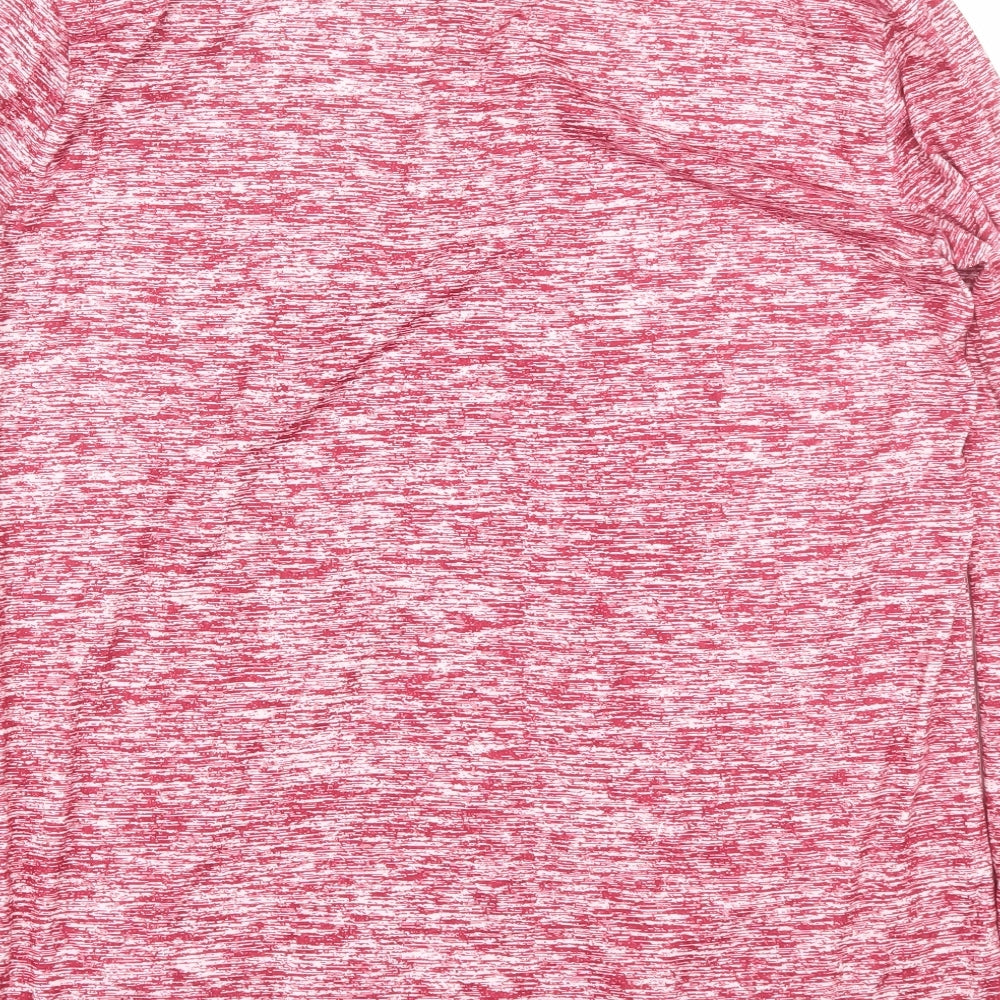 Hanbaidun Womens Red Striped  Basic T-Shirt Size 3XL