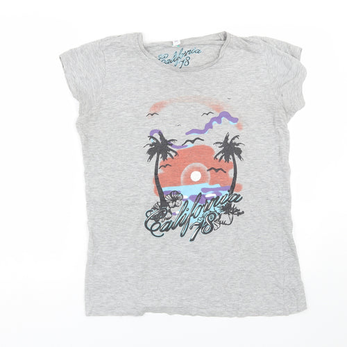 Denim co Womens Grey   Basic T-Shirt Size 12