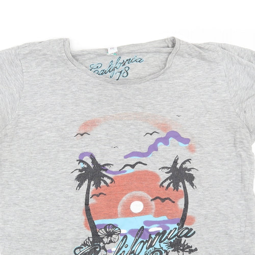 Denim co Womens Grey   Basic T-Shirt Size 12