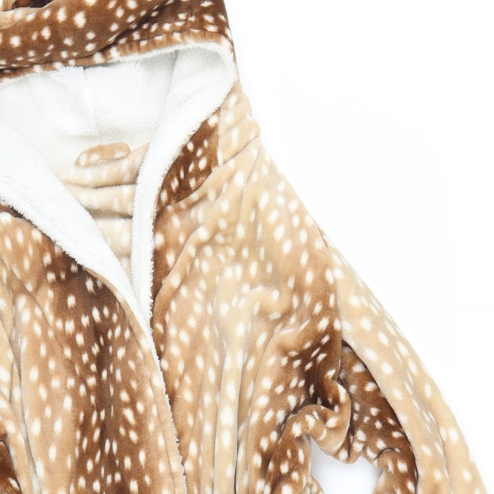 George Womens Brown Animal Print  Cami Gown Size L