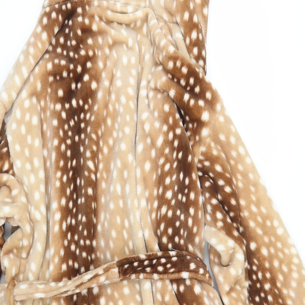 George Womens Brown Animal Print  Cami Gown Size L