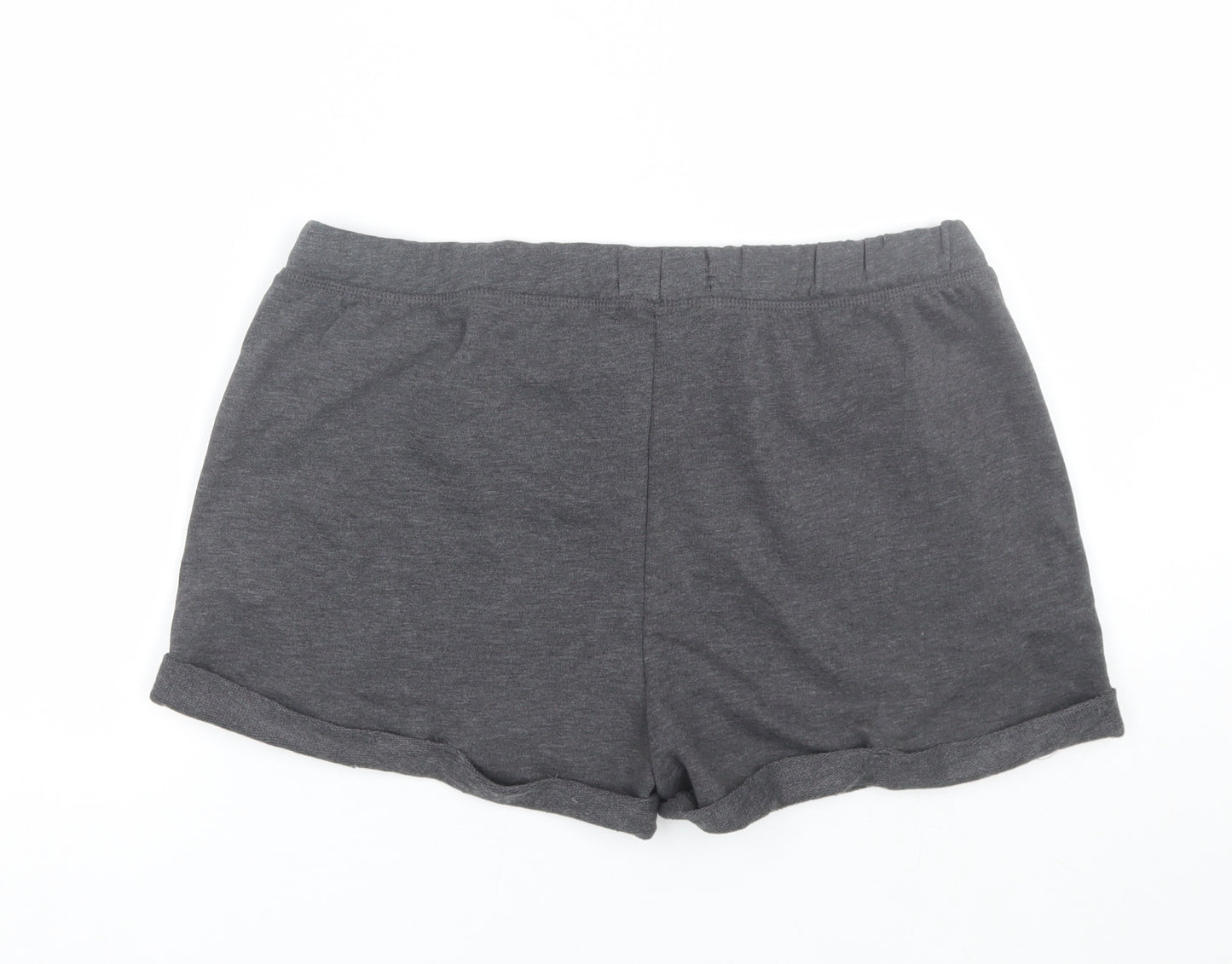 Avenue Womens Grey Animal Print  Sweat Shorts Size 14
