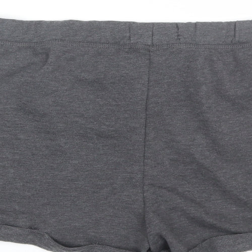 Avenue Womens Grey Animal Print  Sweat Shorts Size 14