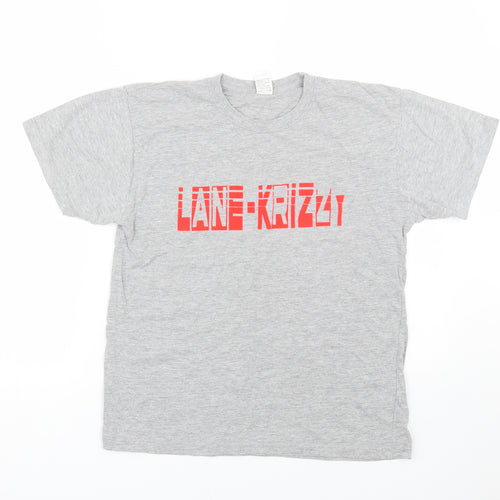 Stars & Stripes Boys Grey   Basic T-Shirt Size 12-13 Years