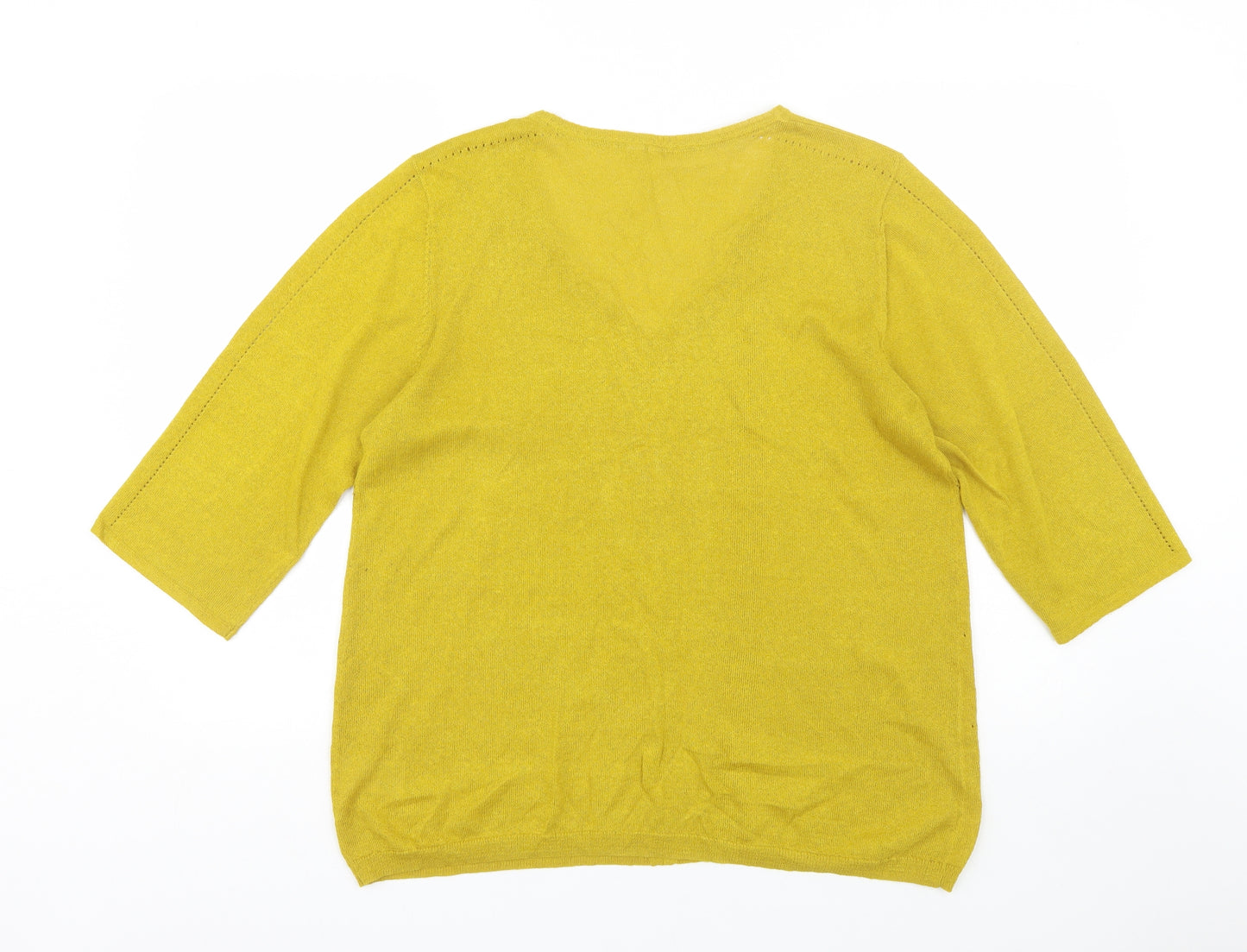 White Stuff Womens Yellow   Basic T-Shirt Size 14