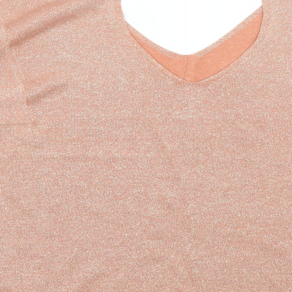 M&S Womens Pink   Basic T-Shirt Size 14