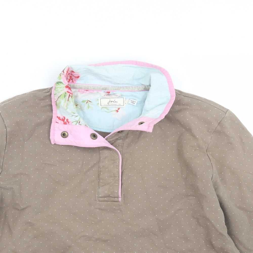 Joules Womens Brown Polka Dot  Pullover Jumper Size 16
