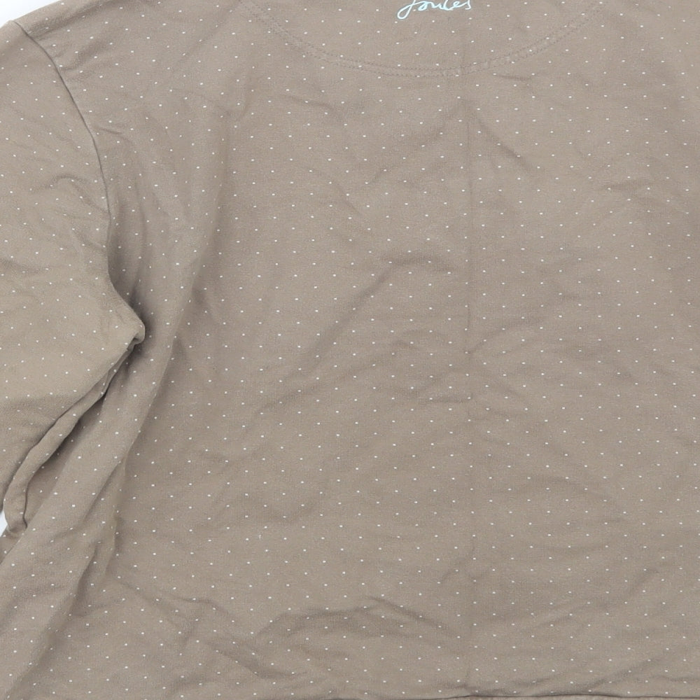 Joules Womens Brown Polka Dot  Pullover Jumper Size 16