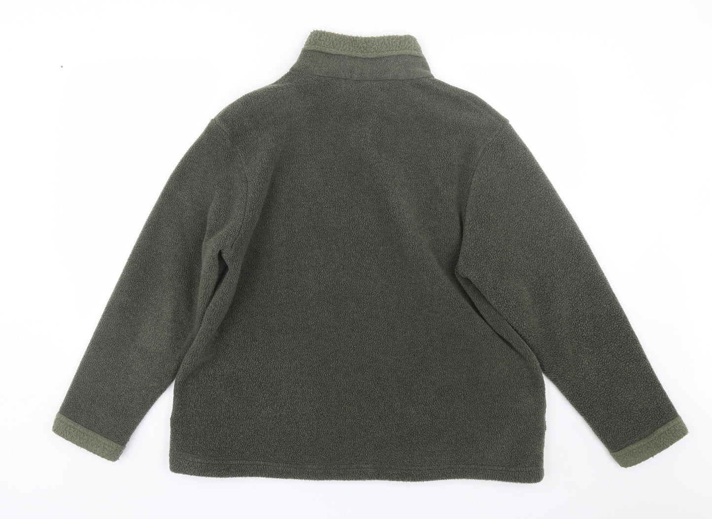 M&S Womens Green  Fleece Pullover Sweatshirt Size 16