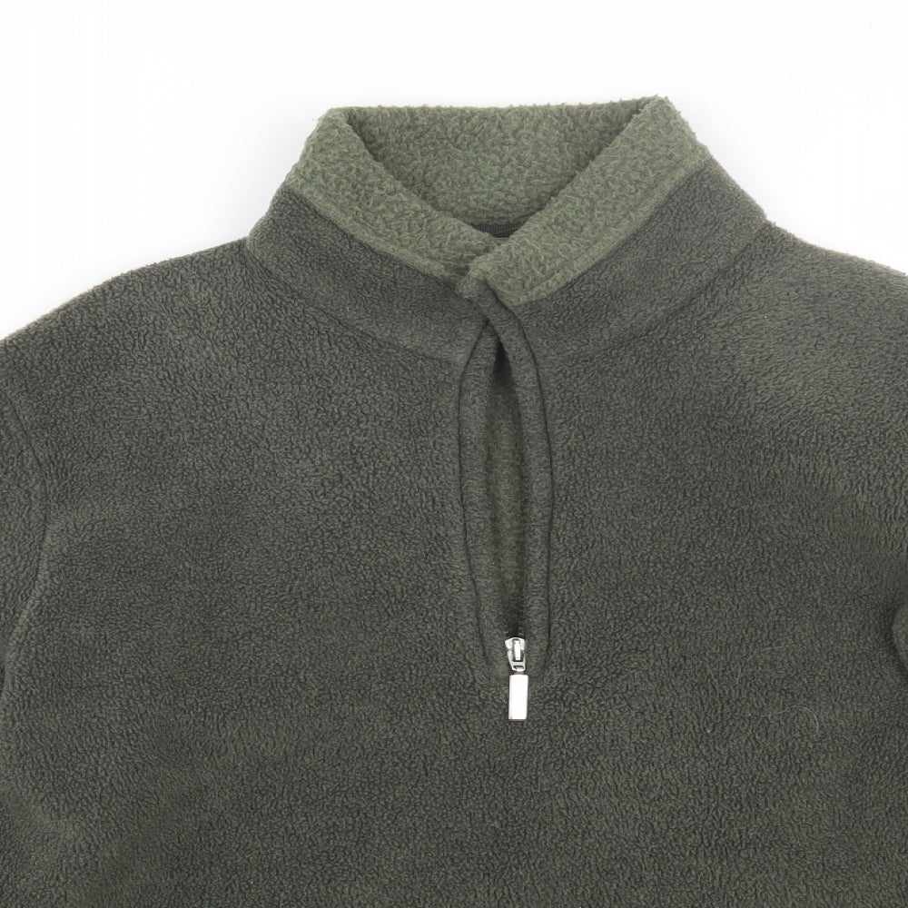 M&S Womens Green  Fleece Pullover Sweatshirt Size 16