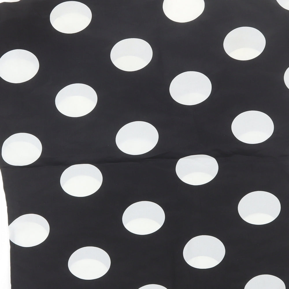 Preworn Womens Black Polka Dot  Basic T-Shirt Size XL