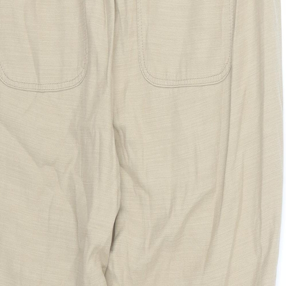 M&S Womens Beige   Capri Trousers Size 14 L24 in