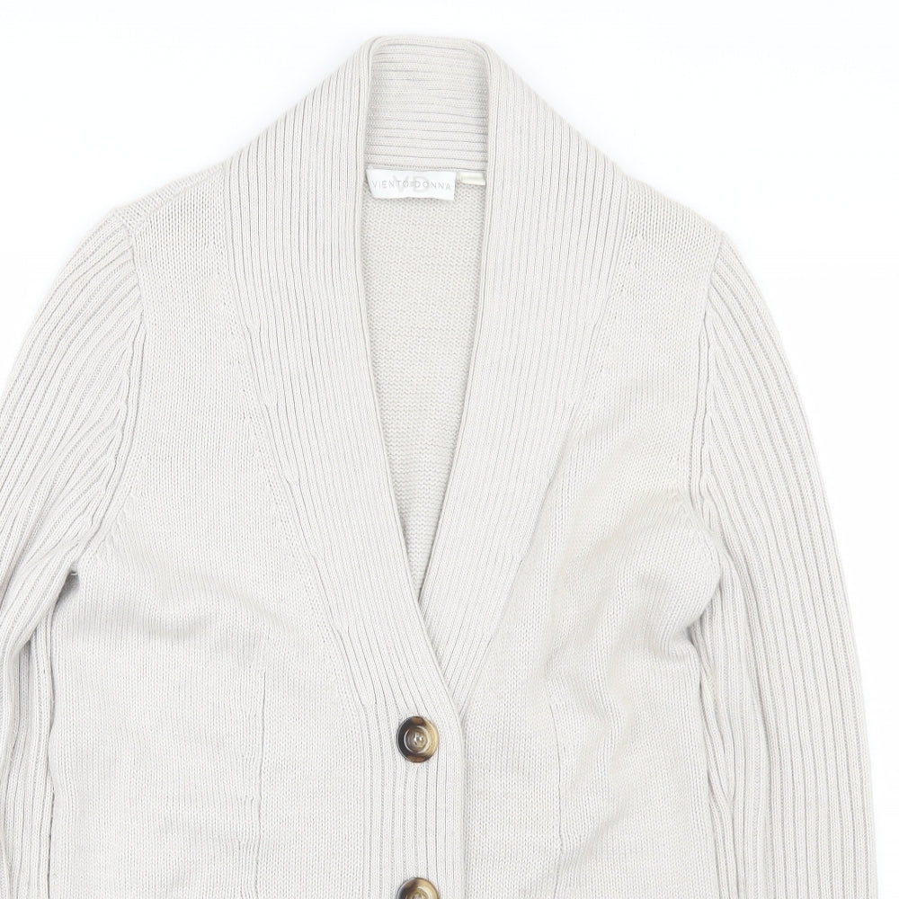 Vento Donna Womens Beige   Cardigan Jumper Size 12
