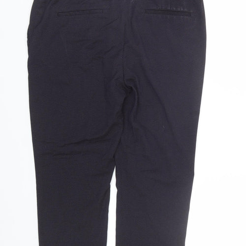 H&M Womens Blue Polka Dot  Dress Pants Trousers Size 16 L25 in