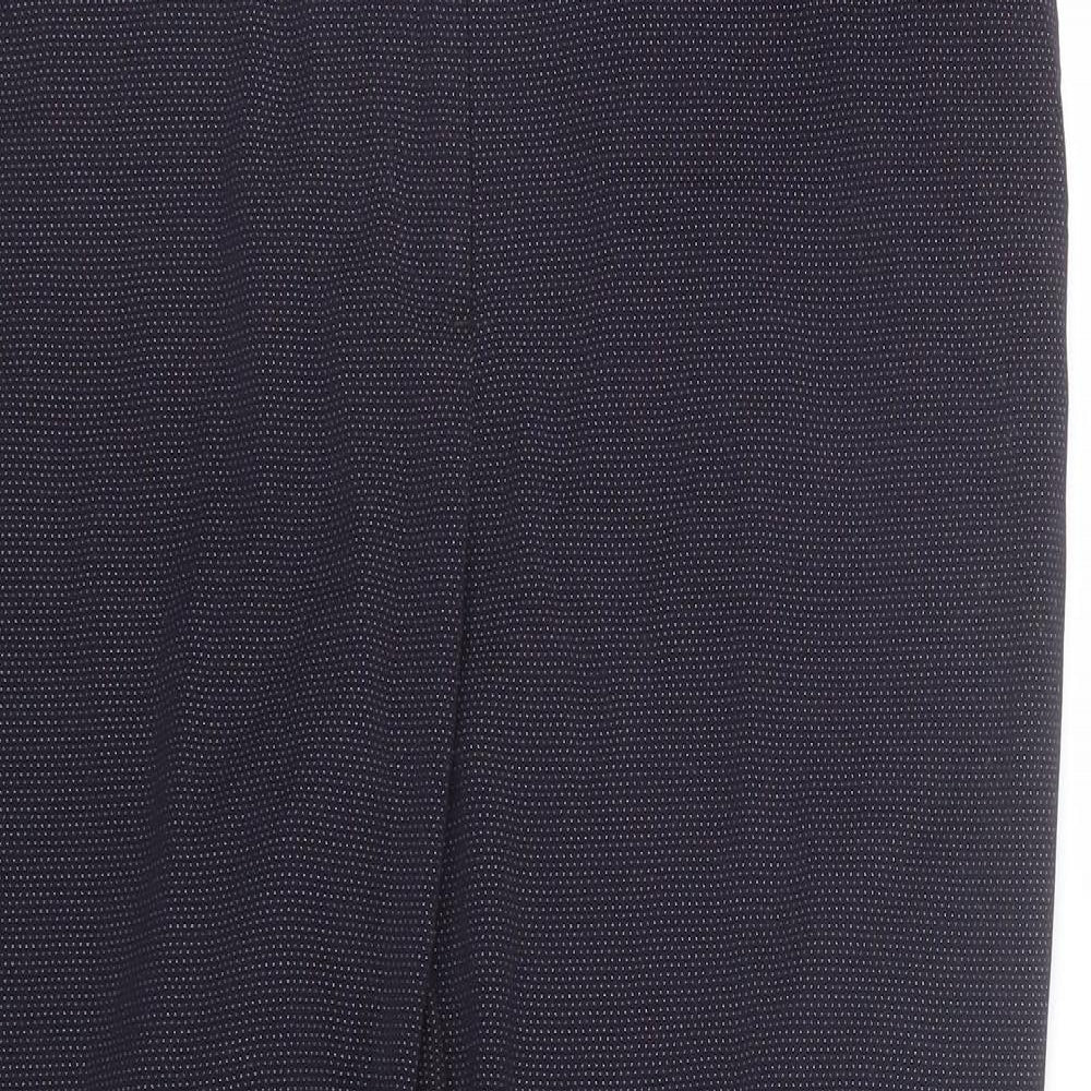H&M Womens Blue Polka Dot  Dress Pants Trousers Size 16 L25 in
