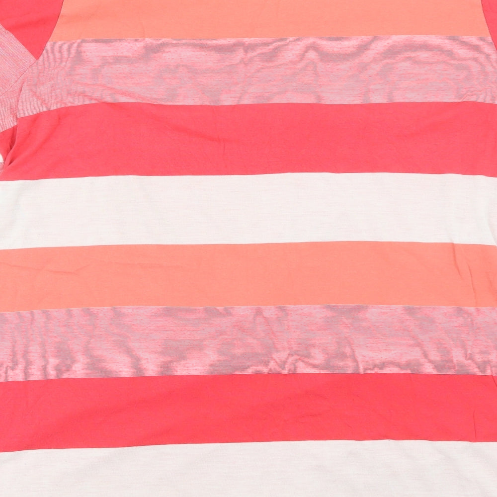 Cruz Womens Red Striped  Basic T-Shirt Size 22