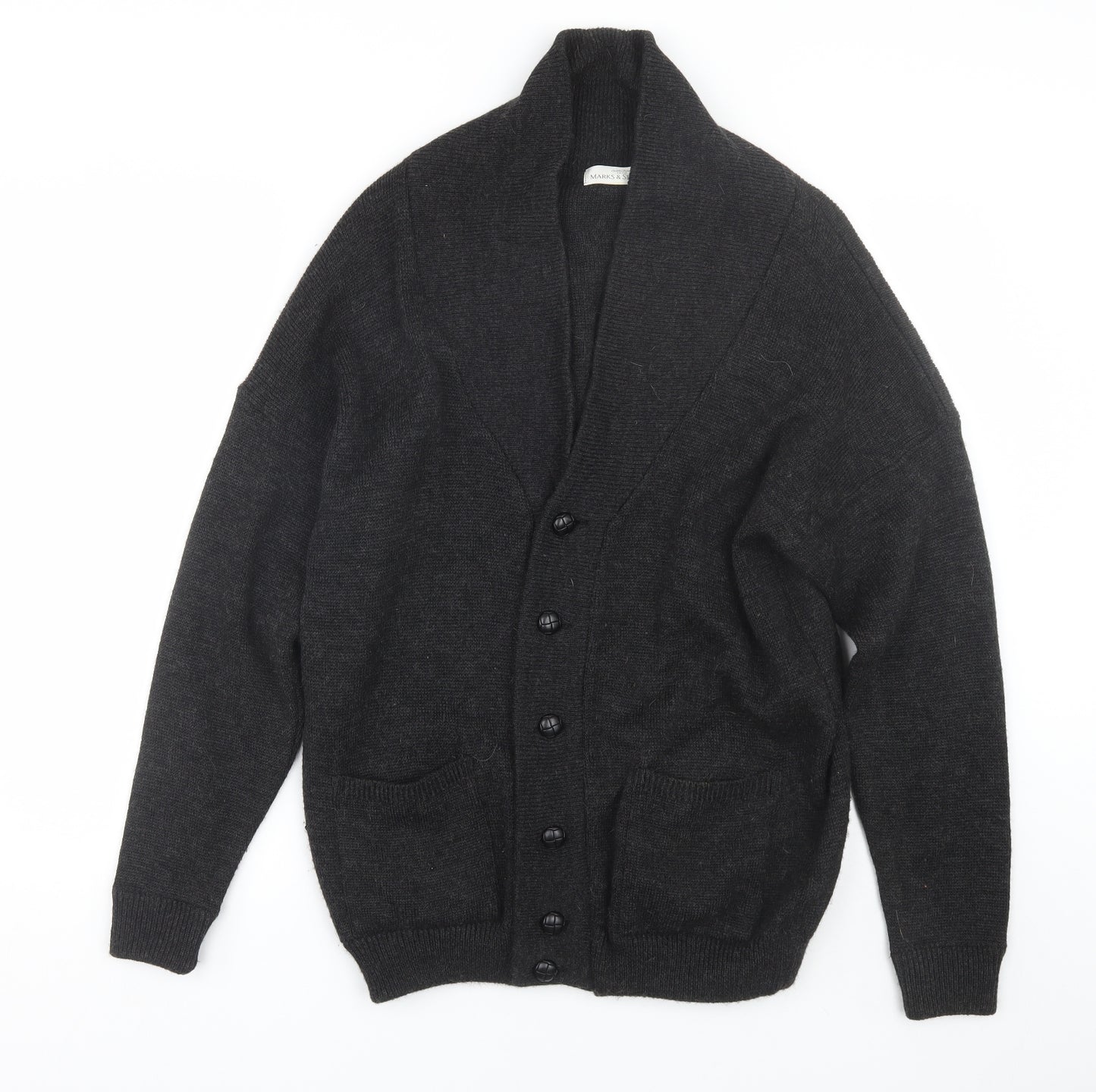 M&S Mens Black   Cardigan Jumper Size M