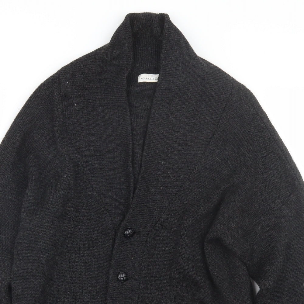 M&S Mens Black   Cardigan Jumper Size M