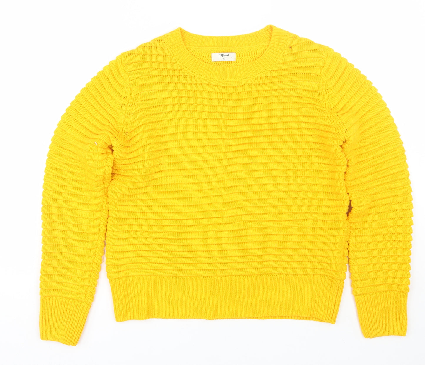 Papaya Womens Yellow   Pullover Jumper Size M