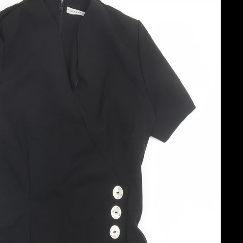FlorenceRoby Womens Black   Basic Blouse Size 8