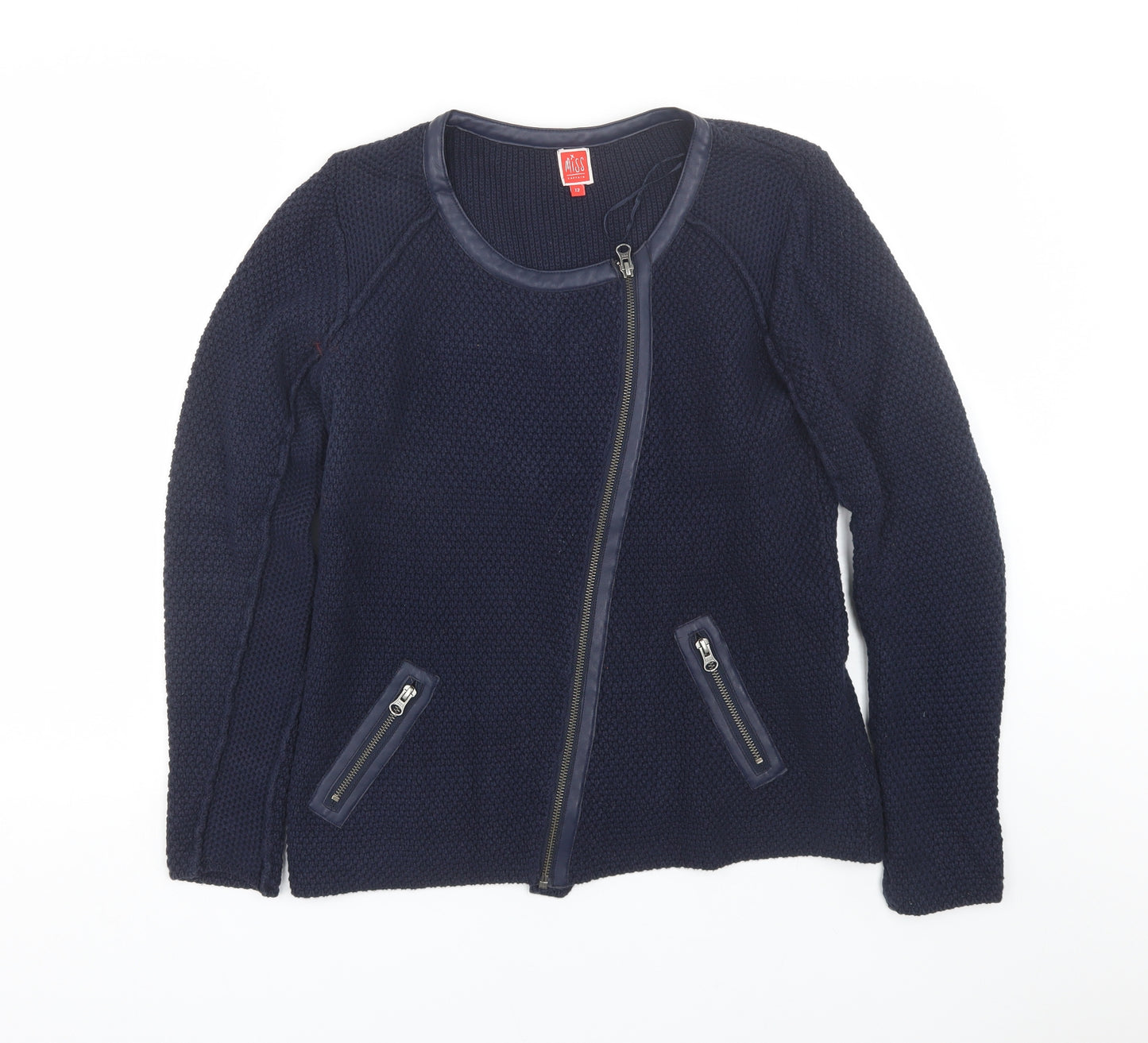 Miss Captain Womens Blue   Full Zip Jumper Size 12