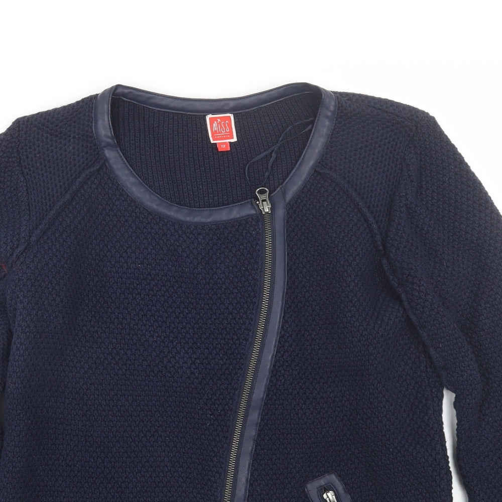 Miss Captain Womens Blue   Full Zip Jumper Size 12