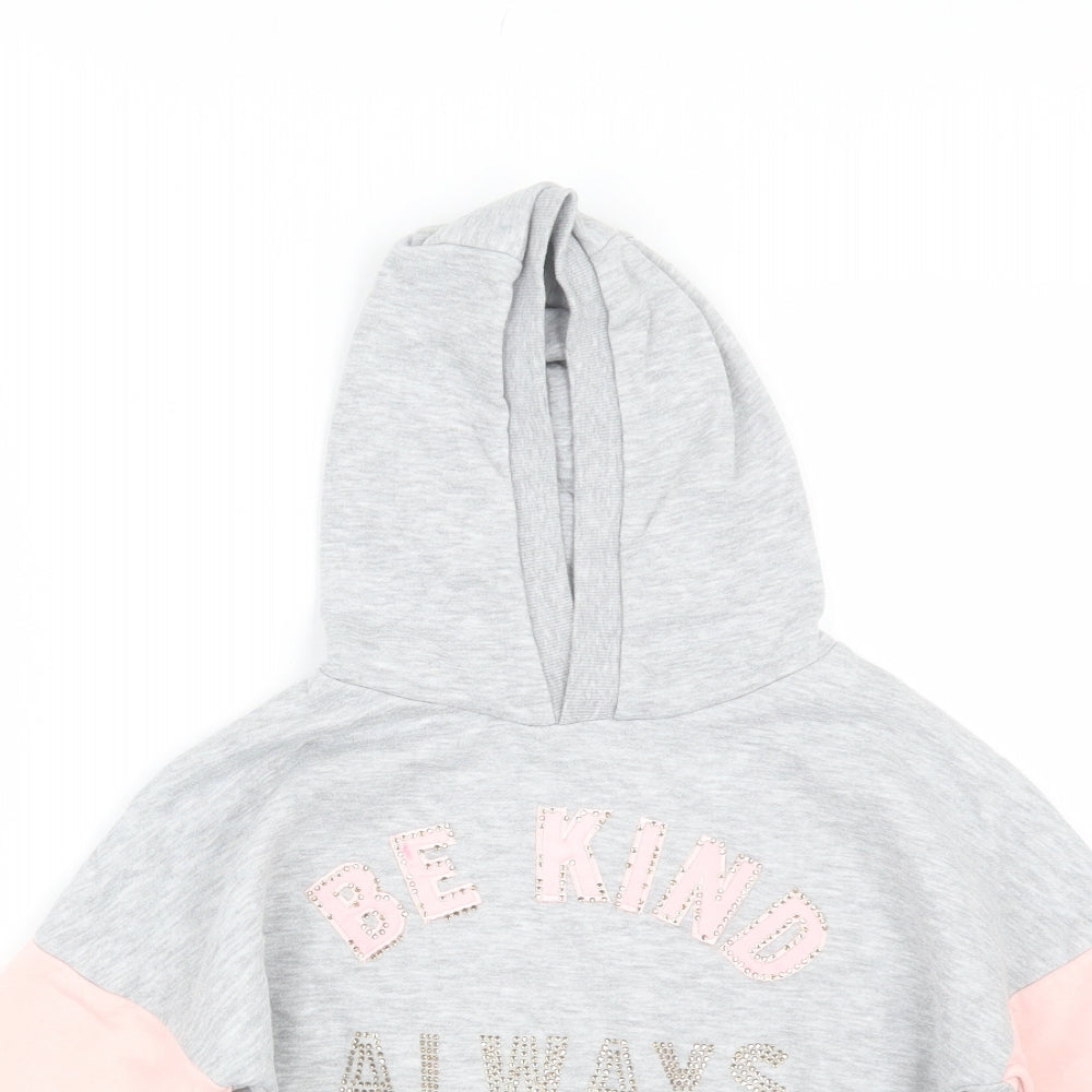 Primark Girls Grey   Pullover Hoodie Size 8-9 Years