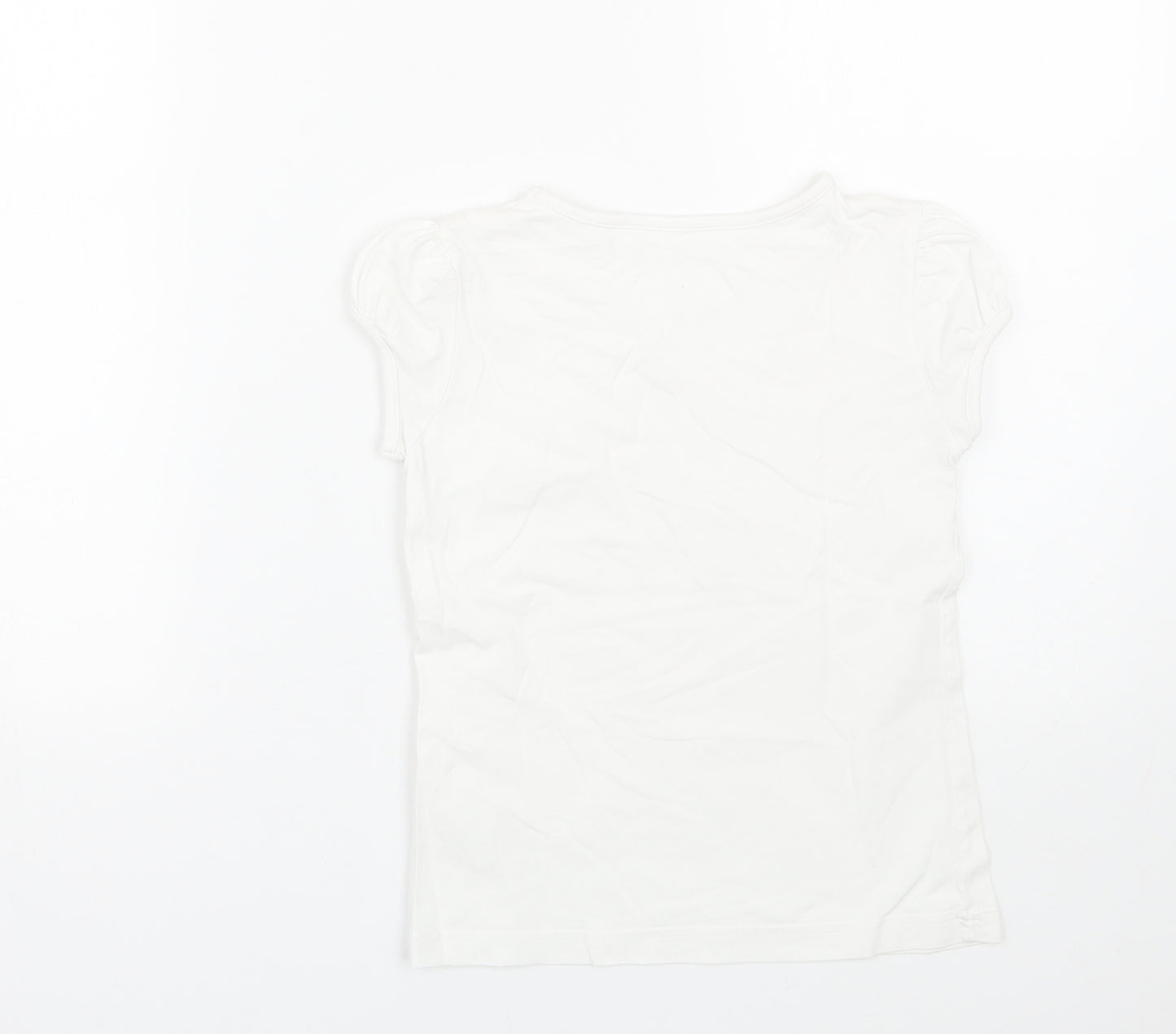 George Girls White   Basic T-Shirt Size 7-8 Years  - PE Kit